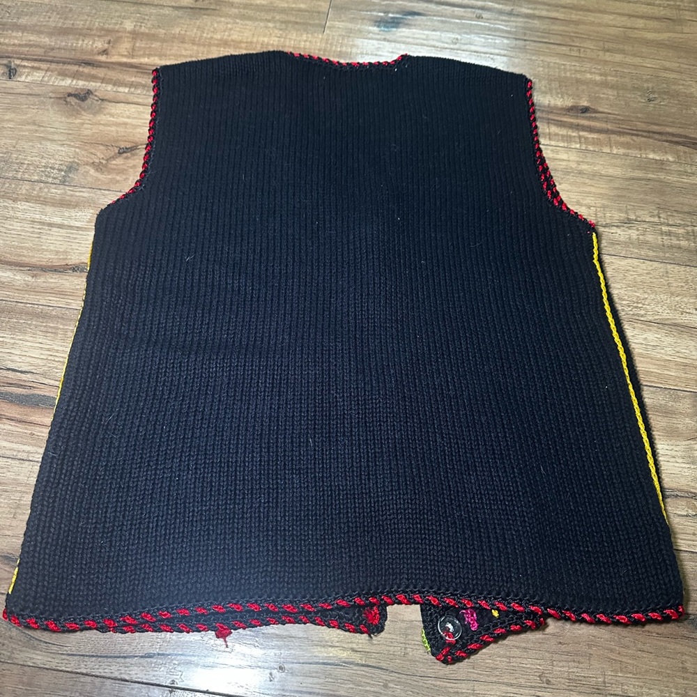 Vintage Colorful Striped Women's Sweater Vest Lisa International size M - Picture 6 of 6
